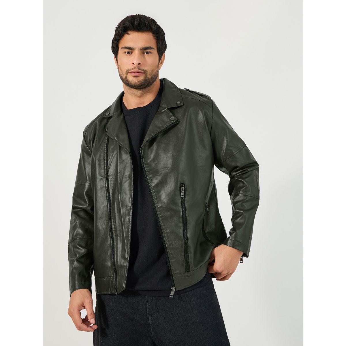 جاكيت بايكر بجلد صناعي وتفاصيل سحَّاب-men-clothing-jacketsandblazers-jackets-image-1