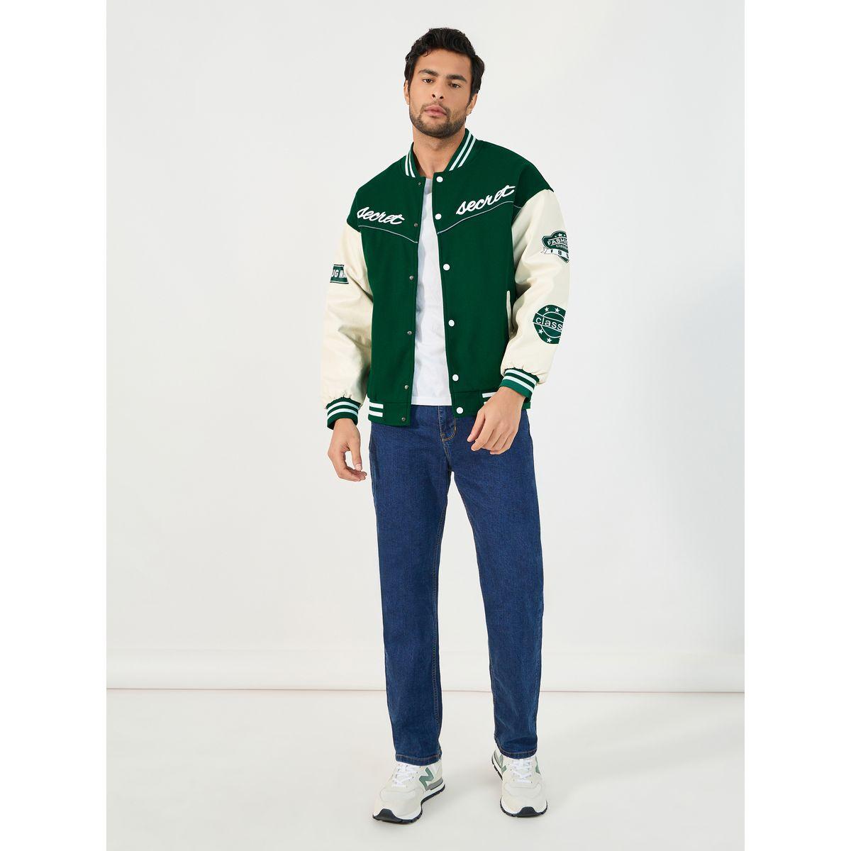 Styli Varsity Bomber Jacket with Multi Badge Detail-men-clothing-jacketsandblazers-jackets-image-2