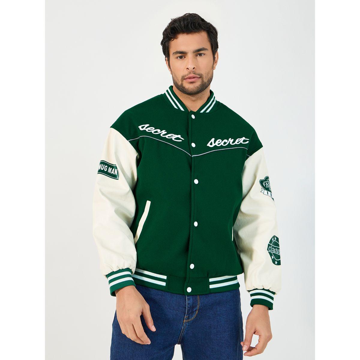 Styli Varsity Bomber Jacket with Multi Badge Detail-men-clothing-jacketsandblazers-jackets-image-3