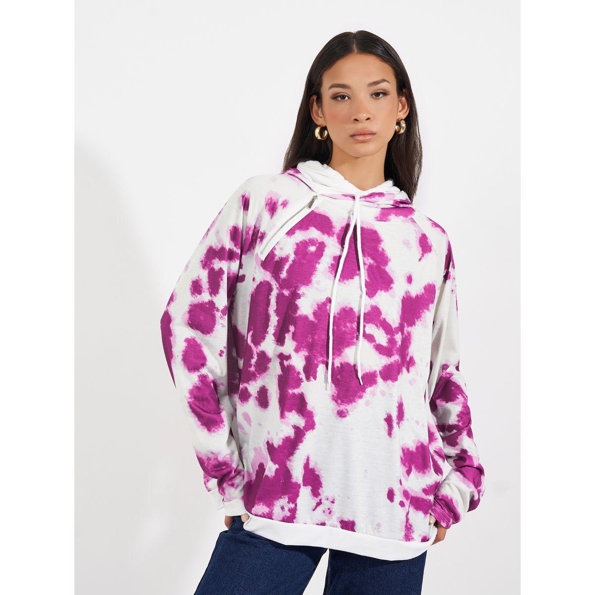 ARIA ROMANCE Tie & Dye Oversized Hoodie-women-winterwear-hoodiesandsweatshirts-hoodies-image-1