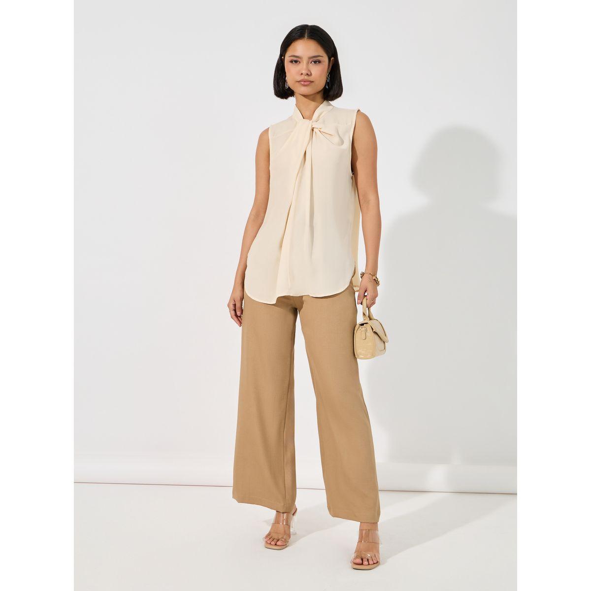 بلوزة بلا أكمام مزينة بعقدة-women-clothing-shirtsandblouses-blouses-image-2