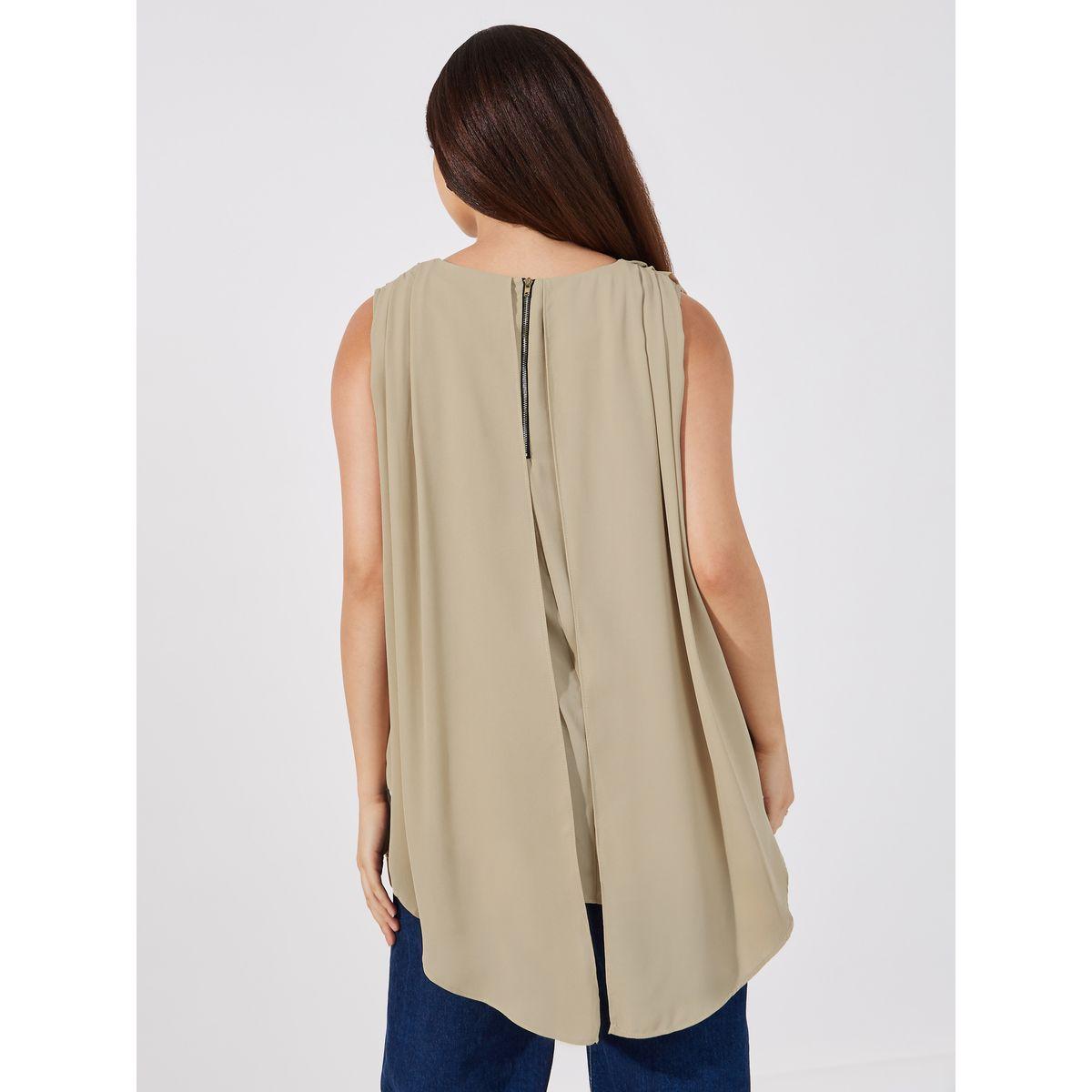 ARIA ROMANCE Double Layer Detail Sleeveless Top-women-clothing-shirtsandblouses-blouses-image-1