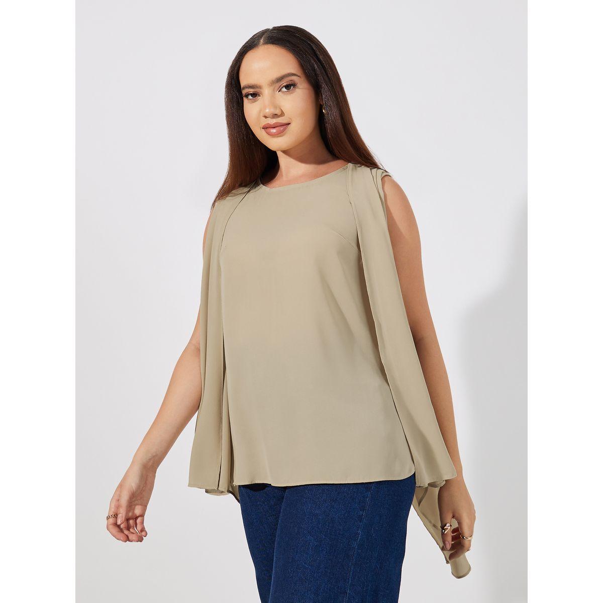 ARIA ROMANCE Double Layer Detail Sleeveless Top-women-clothing-shirtsandblouses-blouses-image-3