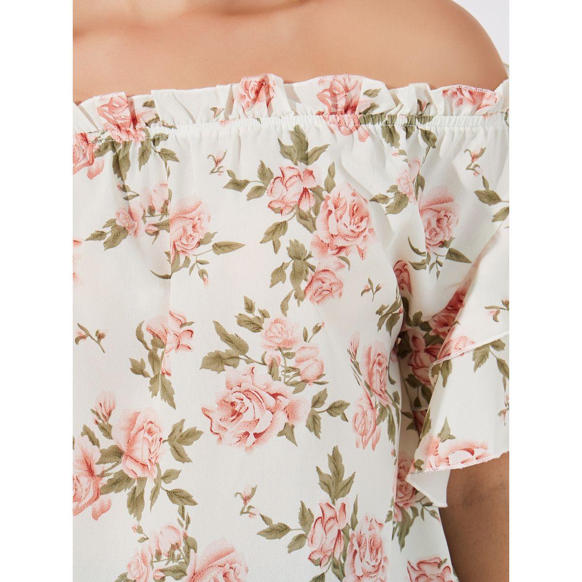 ARIA ROMANCE Floral Print Off Shoulder Neck Top-women-clothing-shirtsandblouses-blouses-image-4