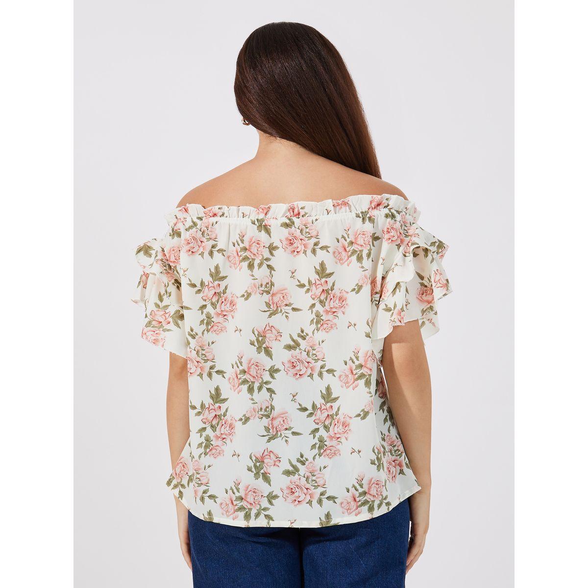 ARIA ROMANCE Floral Print Off Shoulder Neck Top-women-clothing-shirtsandblouses-blouses-image-5