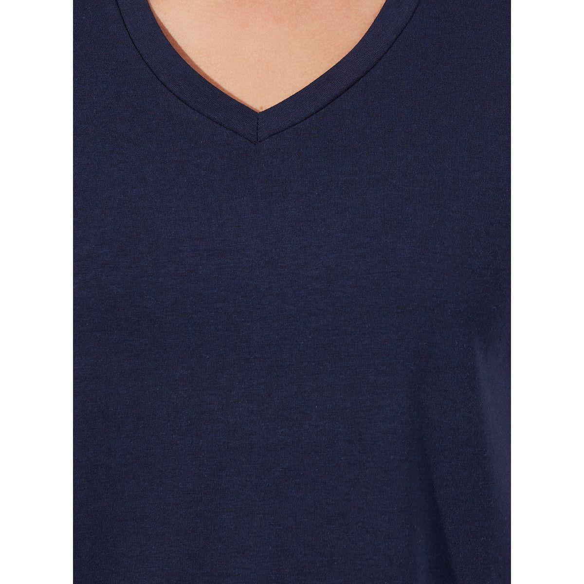 ARIA ROMANCE Basic V Neck Curved Hem T-Shirt-women-clothing-tshirts-image-3