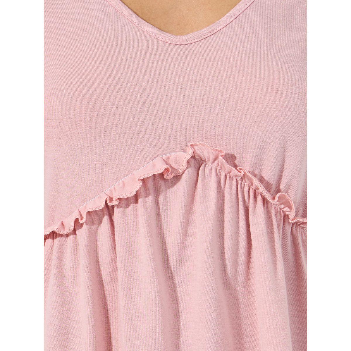 ARIA ROMANCE V Neck Ruffle Detail Top-women-clothing-shirtsandblouses-blouses-image-3