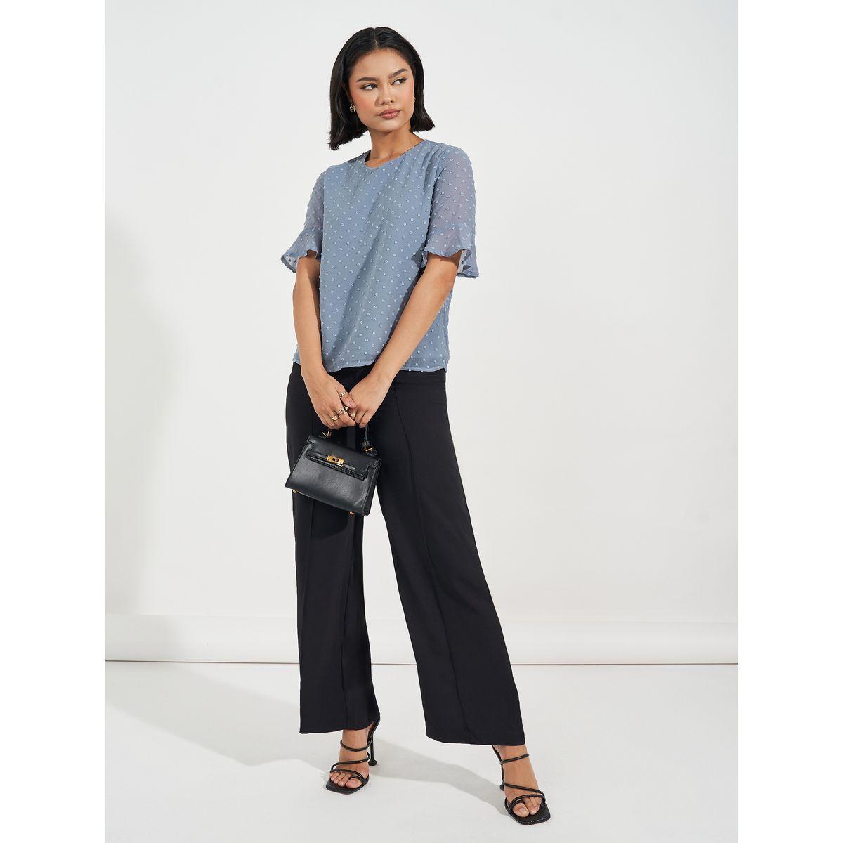 ARIA ROMANCE Swiss Dot Frill Sleeves Blouse-women-clothing-shirtsandblouses-blouses-image-2
