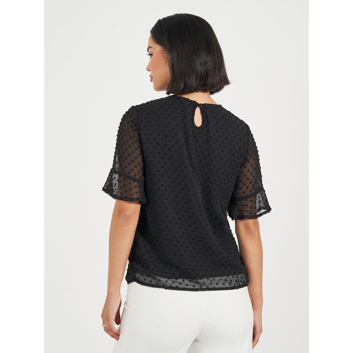 بلوزة ذات أكمام مكشكشة سويسرية-women-clothing-shirtsandblouses-blouses-image-1