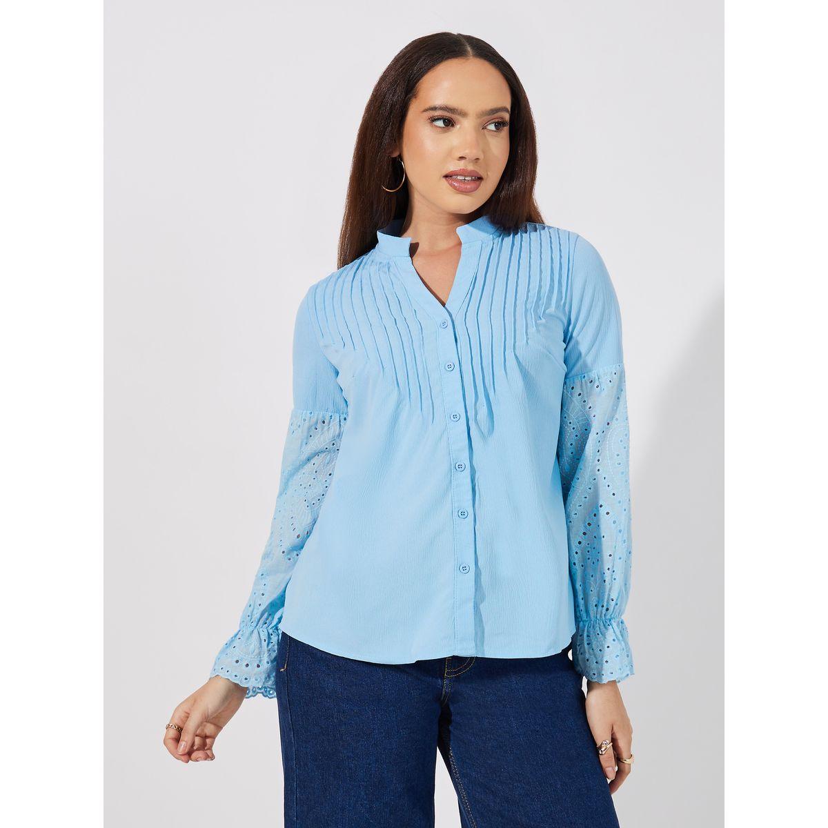 ARIA ROMANCE Schiffli Insert Pintuck Detail Shirt-women-clothing-shirtsandblouses-shirts-image-3