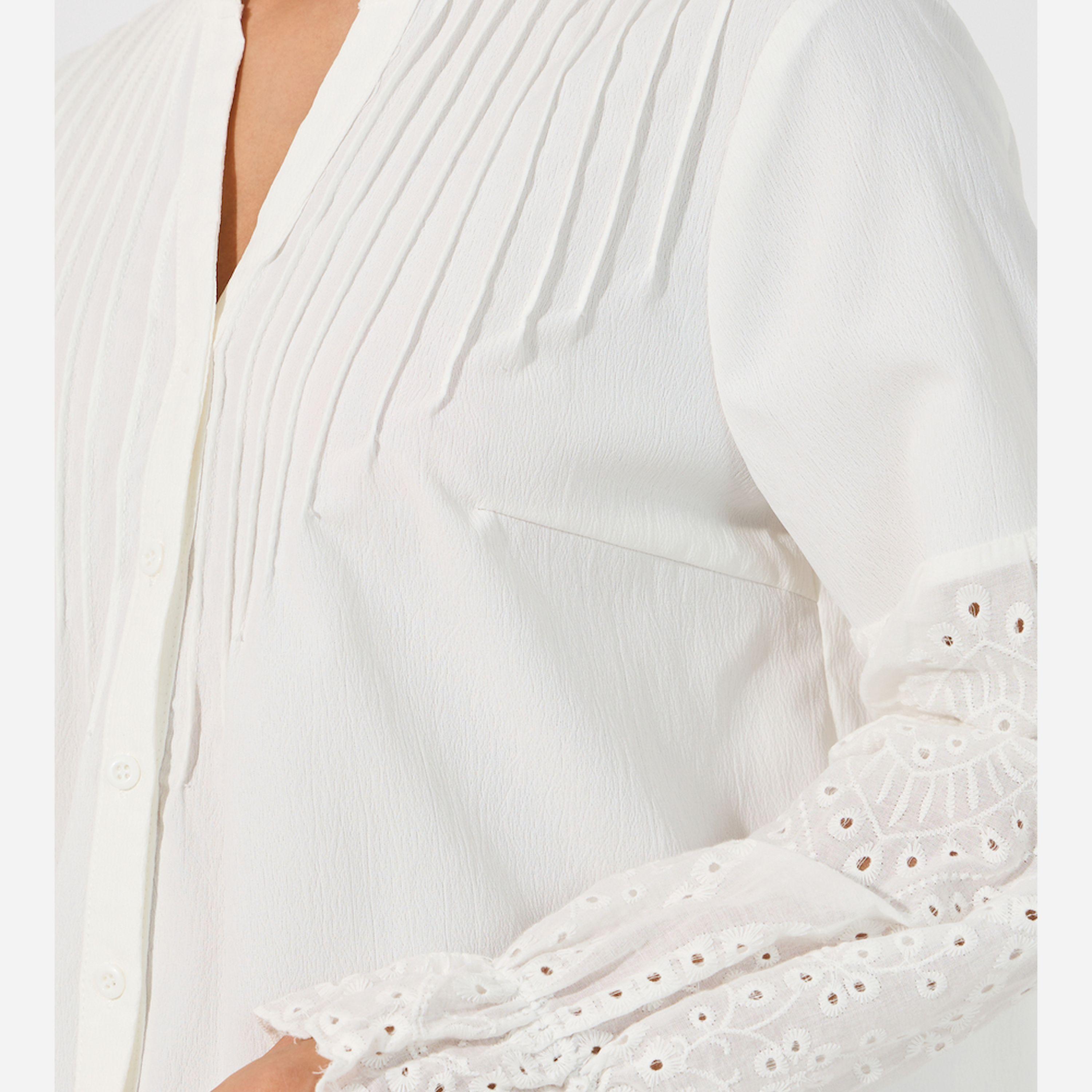 ARIA ROMANCE X Styli Schiffli Insert Pintuck Detail Shirt-women-clothing-shirtsandblouses-shirts-image-3