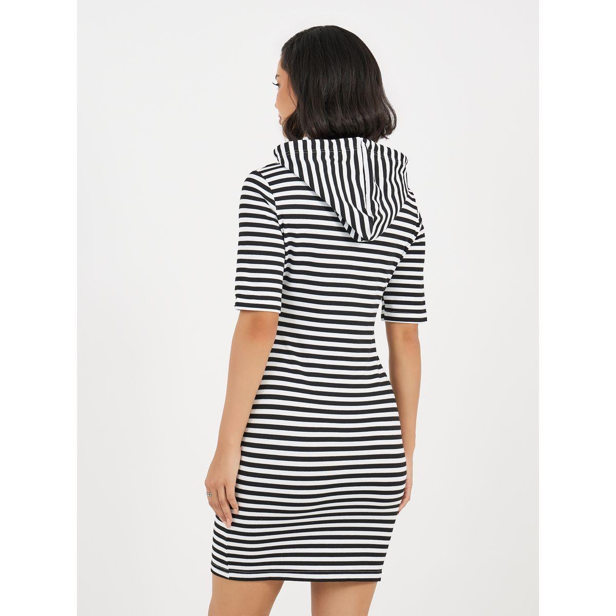 ARIA ROMANCE X Styli  Striped Hooded T-Shirt Mini Dress-women-clothing-dresses-image-5