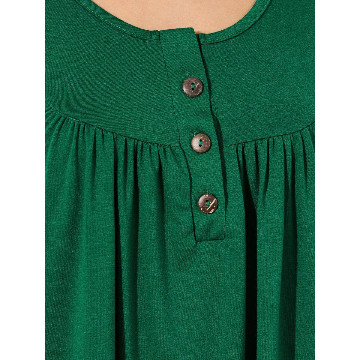 ARIA ROMANCE Solid Round Neck Curved Hem Top-women-clothing-shirtsandblouses-blouses-image-3