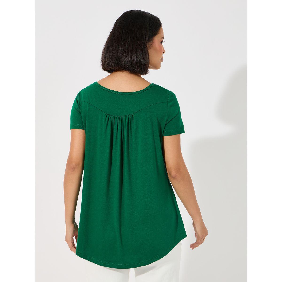 ARIA ROMANCE Solid Round Neck Curved Hem Top-women-clothing-shirtsandblouses-blouses-image-4