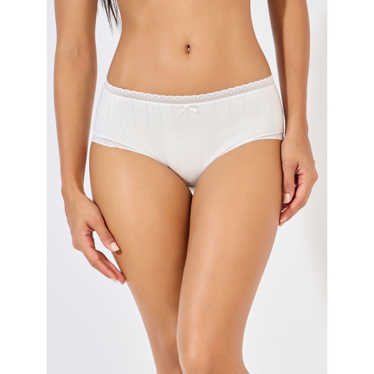 Styli Pack of 4 - Ditsy Print Contrast Lace Elastic Short Brief-women-clothing-lingerie-panties-image-6