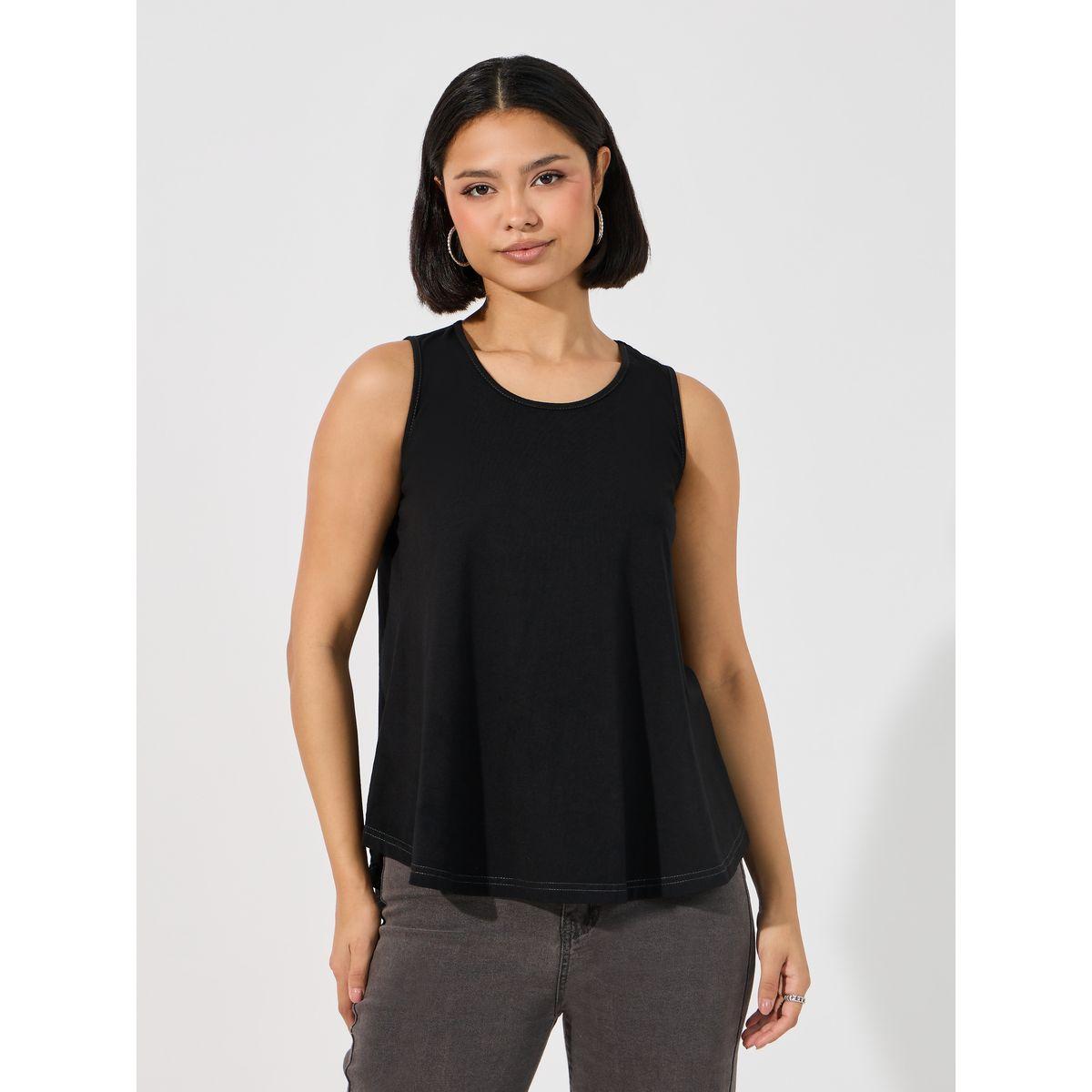 ARIA ROMANCE Basic Round Neck Tank-women-clothing-tshirts-image-1
