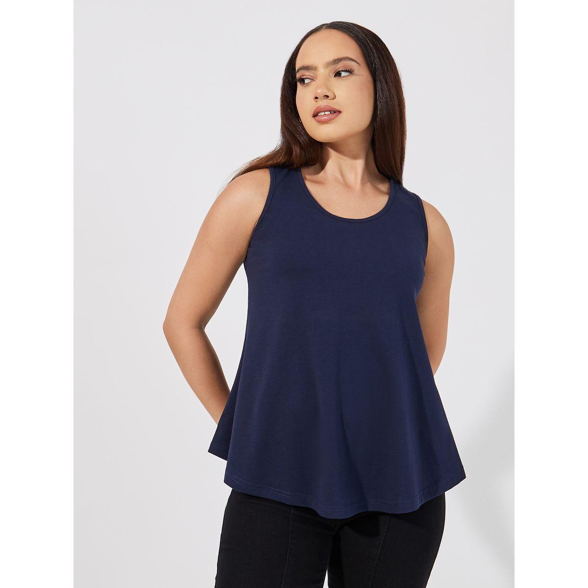 ARIA ROMANCE Basic Round Neck Tank-women-clothing-tshirts-image-1