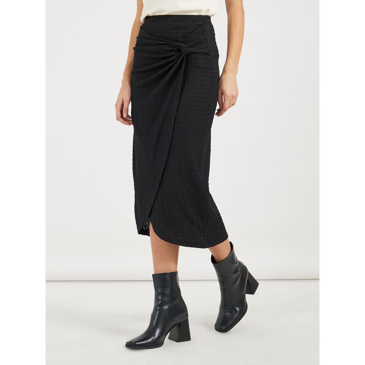 Styli Twist Front Wrap Hem Skirt-women-clothing-bottoms-skirts-image-2