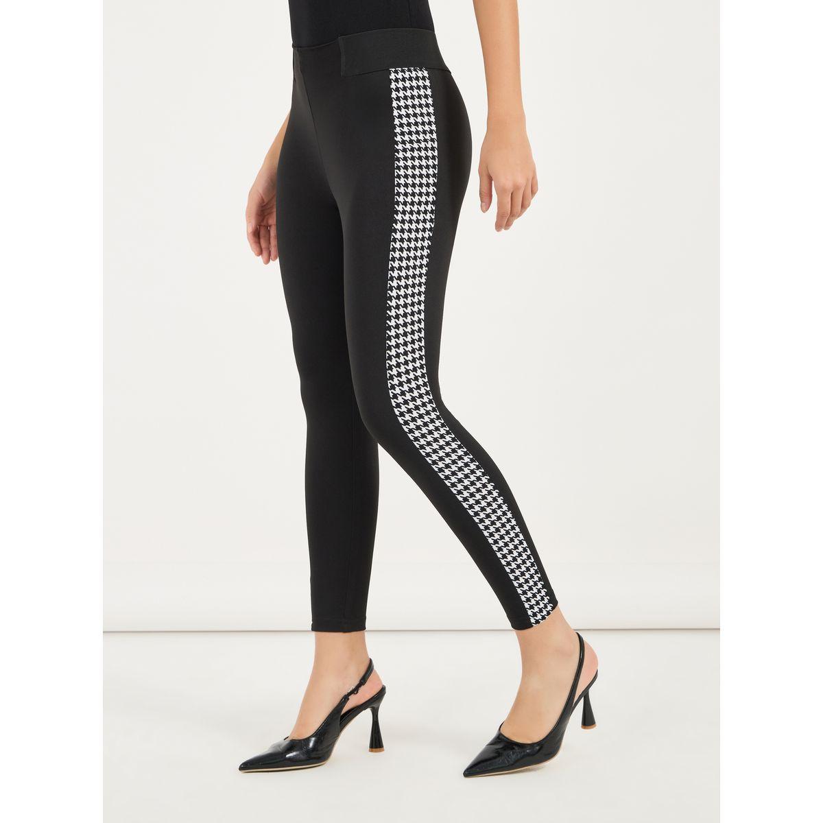 Styli Houndstooth Side Print Casual Leggings-women-clothing-bottoms-leggings-image-3
