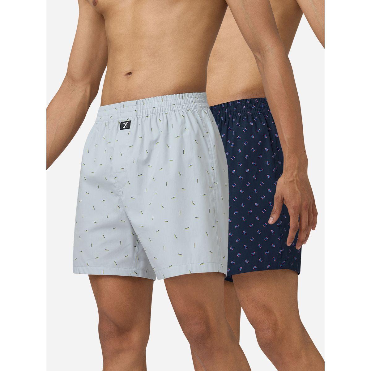 مجموعة من 2 بوكسر قطن بطبعة صغيرة إكس واي إكس إكس × ستايلي-men-clothing-innerwear-underwear-image-1