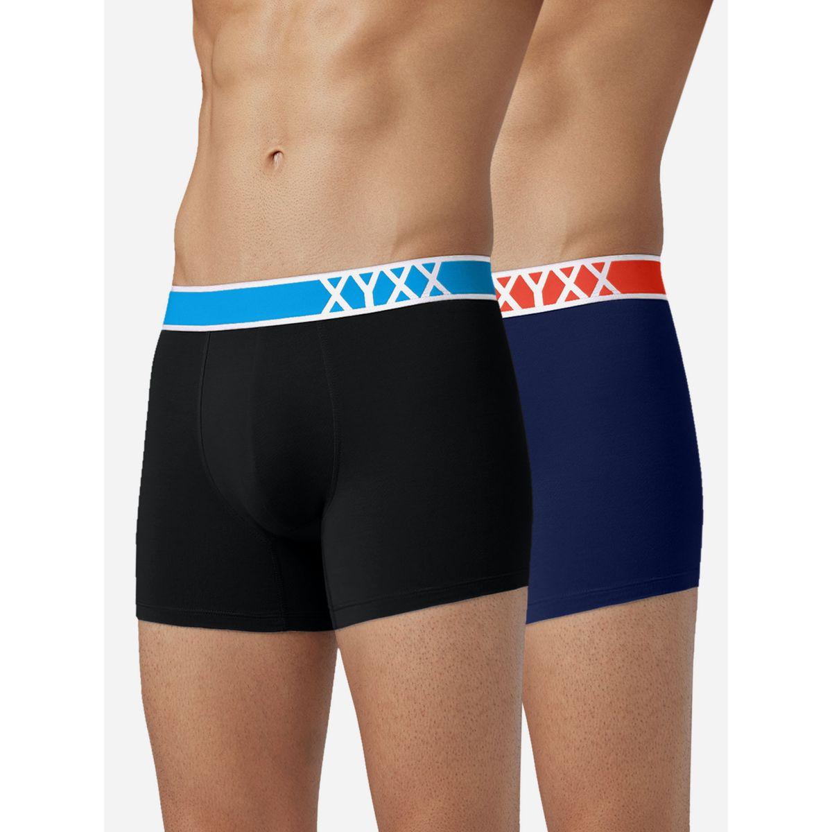 XYXX X Styli  Pack of 2 - Micromodal Logo Waistband Antimicrobial Trunks-men-clothing-innerwear-underwear-image-1