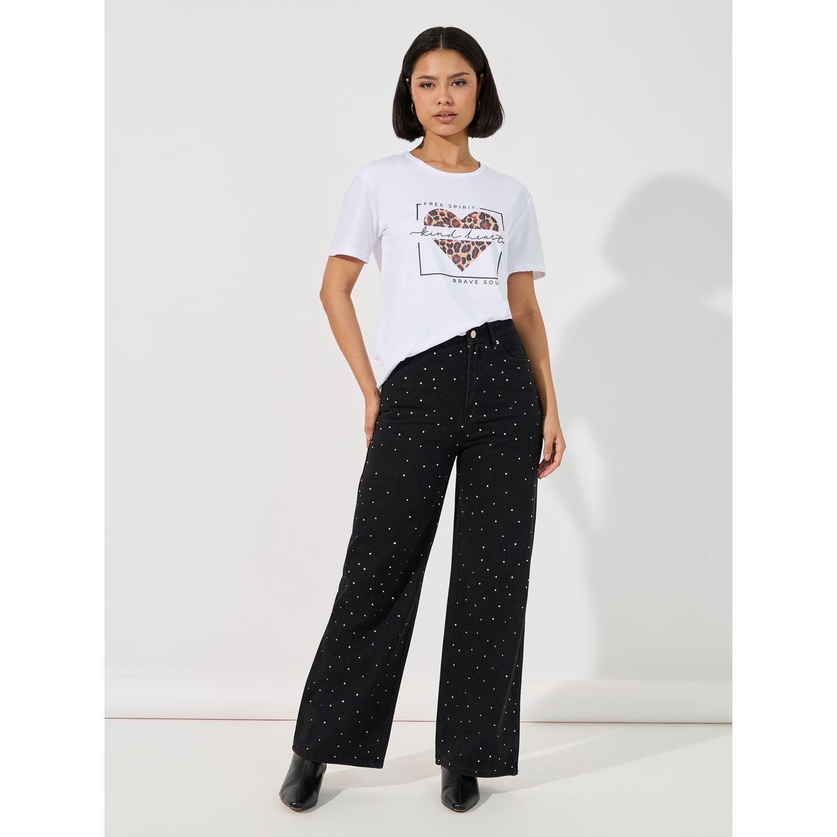 تيشيرت بطبعة ليوبارد وقصة عادية-women-clothing-tshirts-image-2