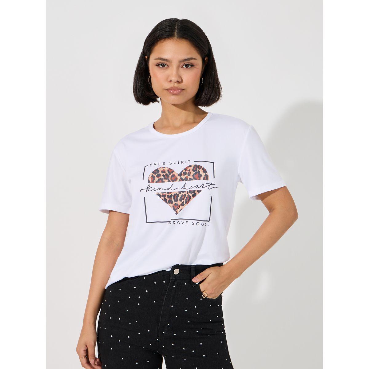 تيشيرت بطبعة ليوبارد وقصة عادية-women-clothing-tshirts-image-4