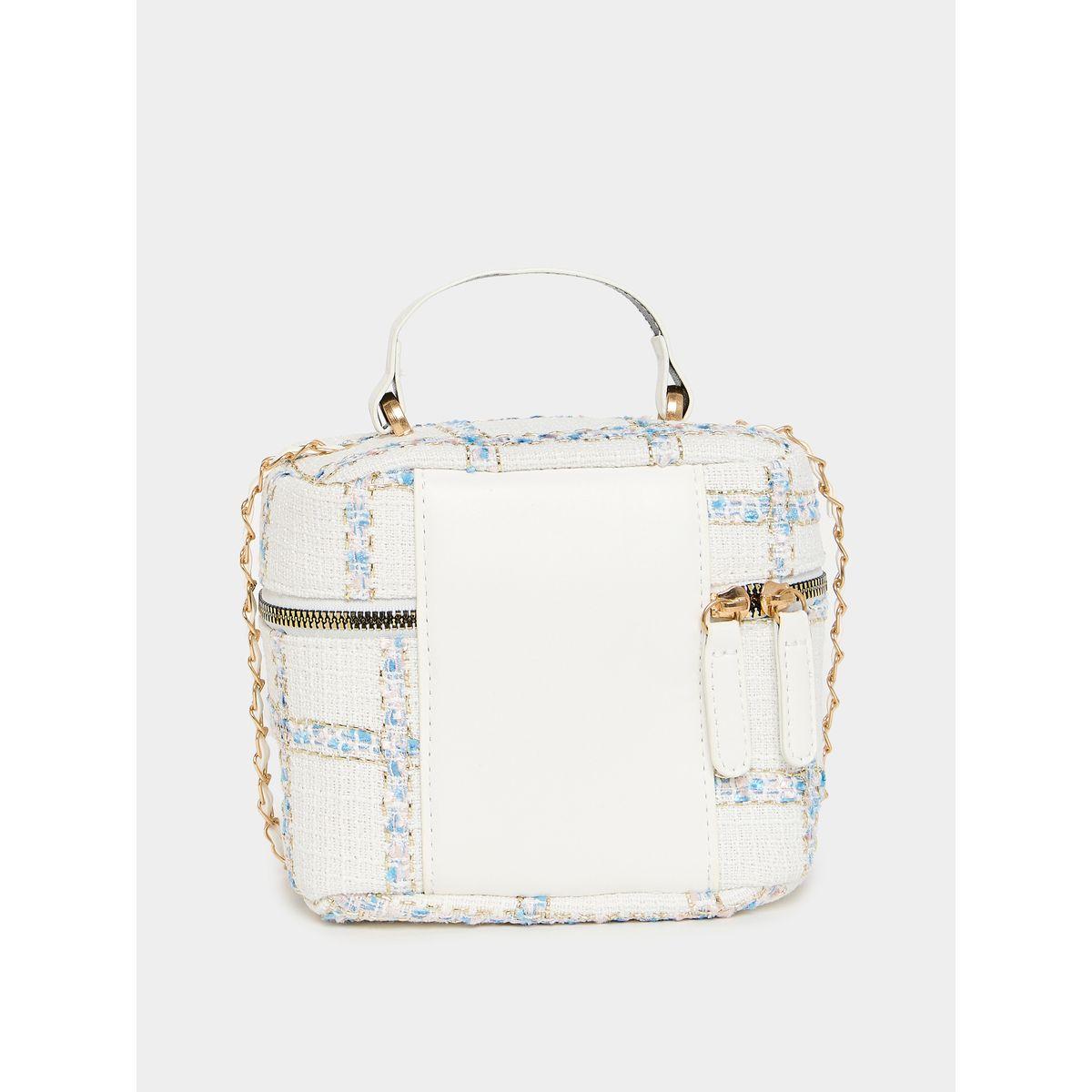 Styli Check Design Tweed Handbag-women-bagsandwallets-handbags-image-5