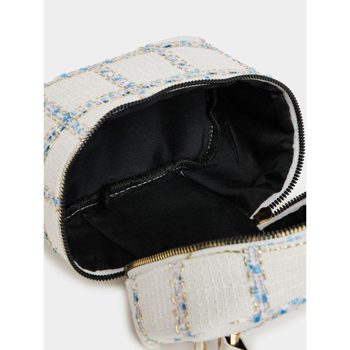 Styli Check Design Tweed Handbag-women-bagsandwallets-handbags-image-7
