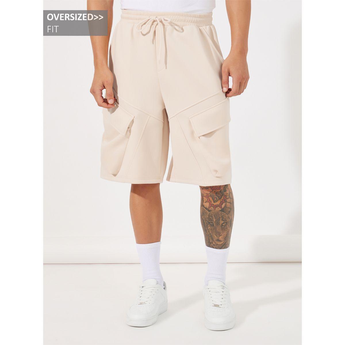 Styli Premium Oversized Scuba Cargo Shorts-men-clothing-bottoms-shorts-image-1