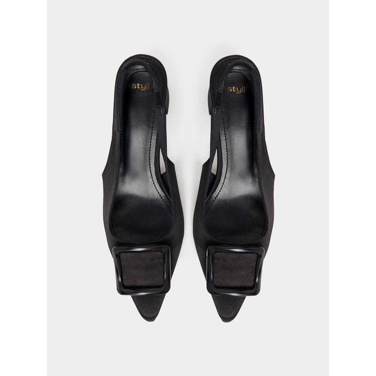Styli Buckle Detail Slingback Pumps-women-shoes-heels-image-6