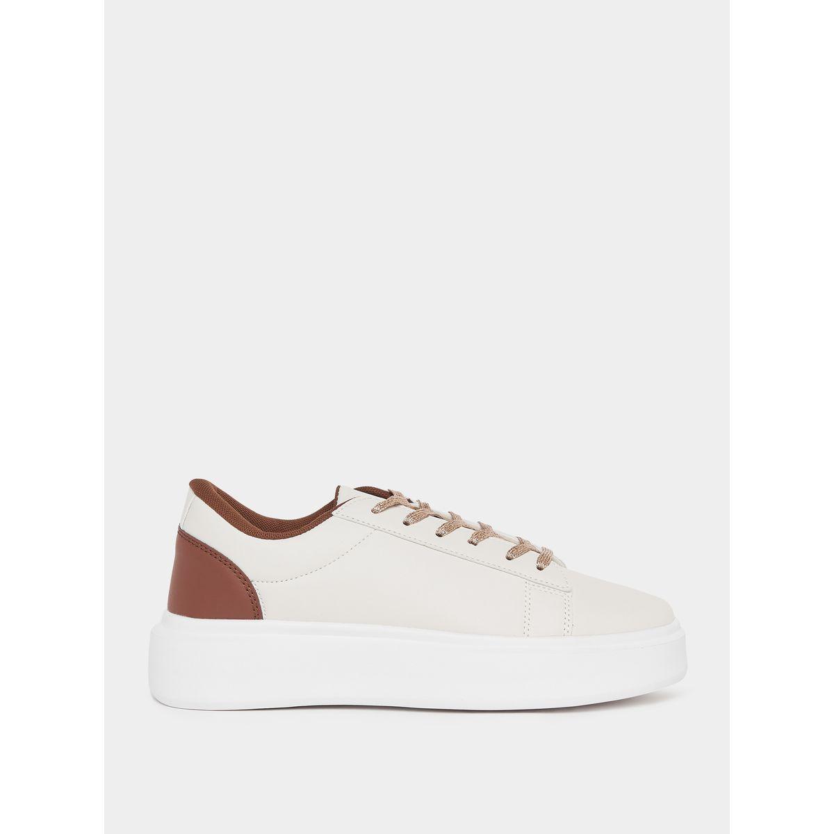Styli Contrast Tab Lace Up Sneakers-women-shoes-sneakers-image-1