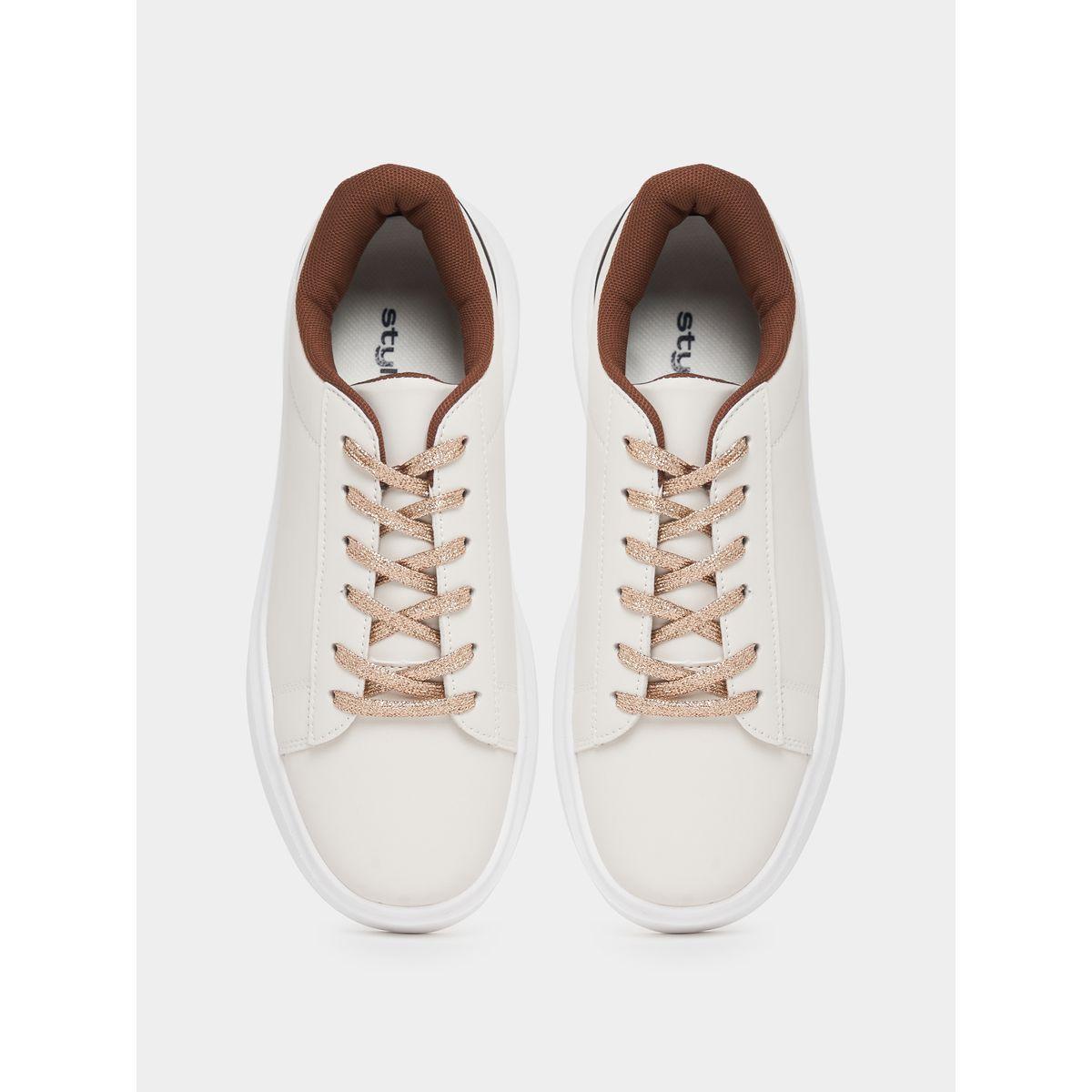 Styli Contrast Tab Lace Up Sneakers-women-shoes-sneakers-image-12
