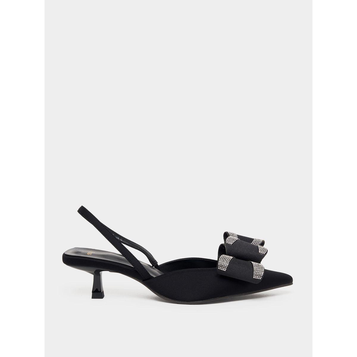 حذاء بامب بمقدمة مدببة وتفاصيل فيونكة-women-shoes-heels-image-2