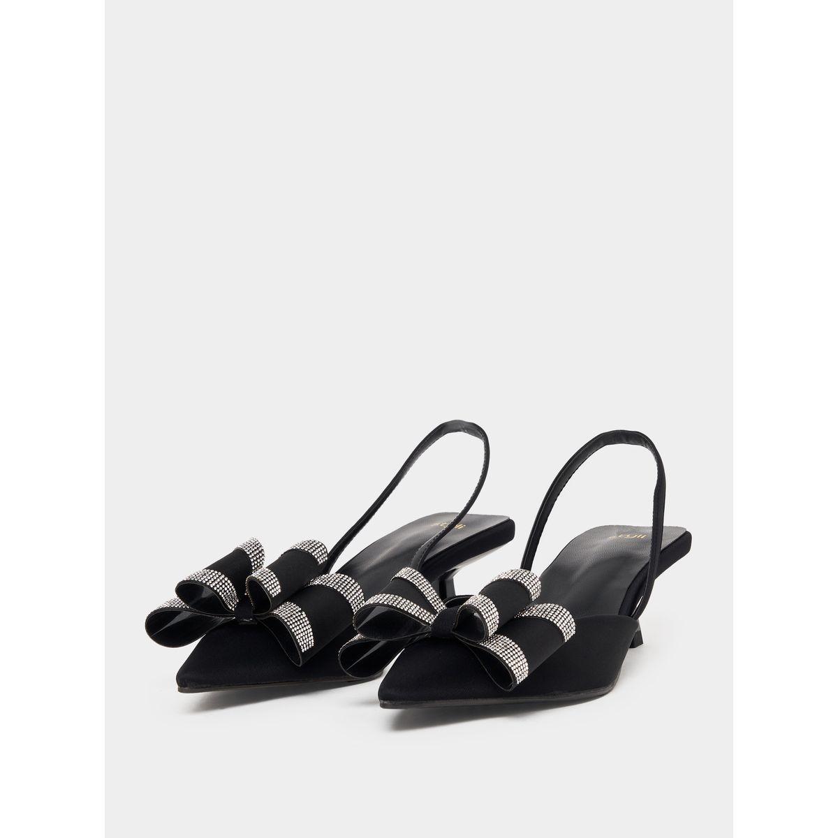 حذاء بامب بمقدمة مدببة وتفاصيل فيونكة-women-shoes-heels-image-3