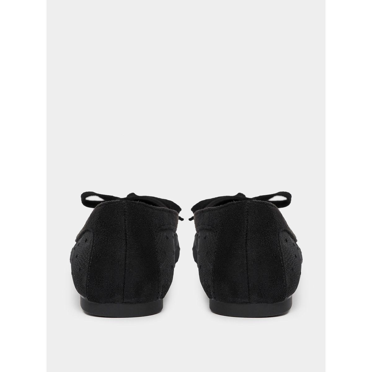 Styli Dobby Mesh Bow Detail Ballerina Shoes-women-shoes-loafersandmoccasins-image-12