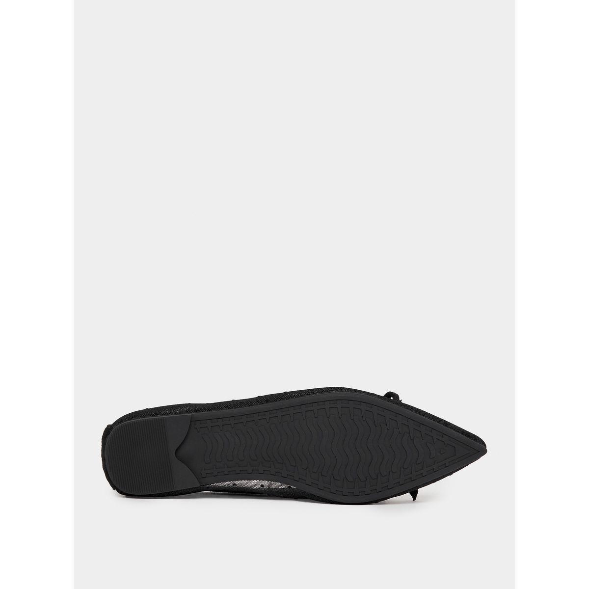 Styli Dobby Mesh Bow Detail Ballerina Shoes-women-shoes-loafersandmoccasins-image-13
