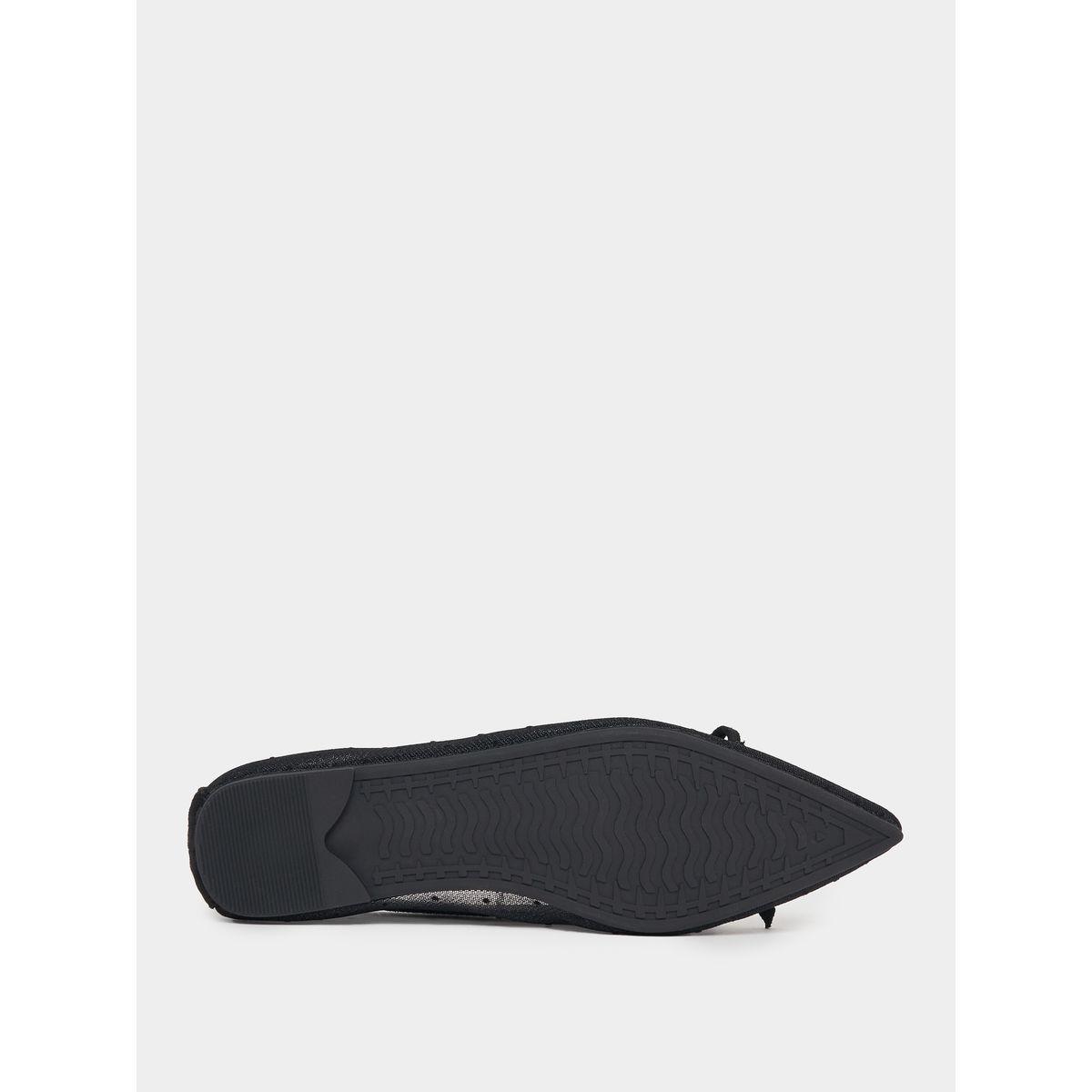 Styli Dobby Mesh Bow Detail Ballerina Shoes-women-shoes-loafersandmoccasins-image-6