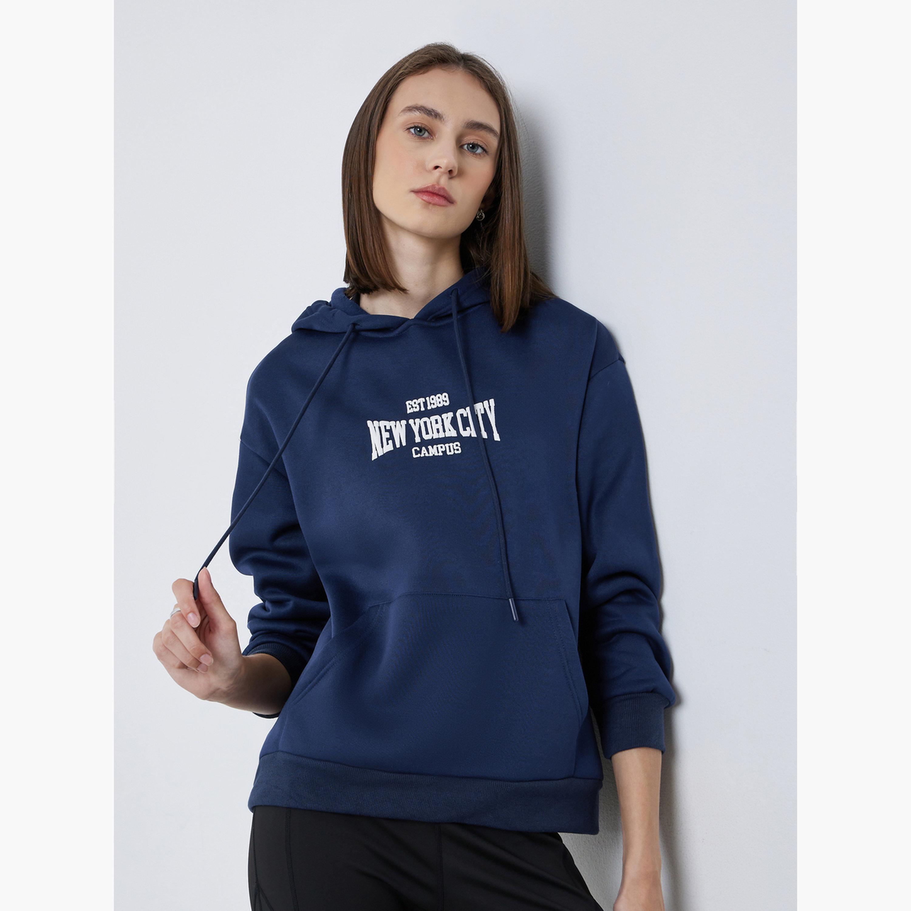 Styli New York City Print Hooded Neck Long Sleeves Women's Hoodie-women-clothing-hoodiesandsweatshirts-hoodies-image-1