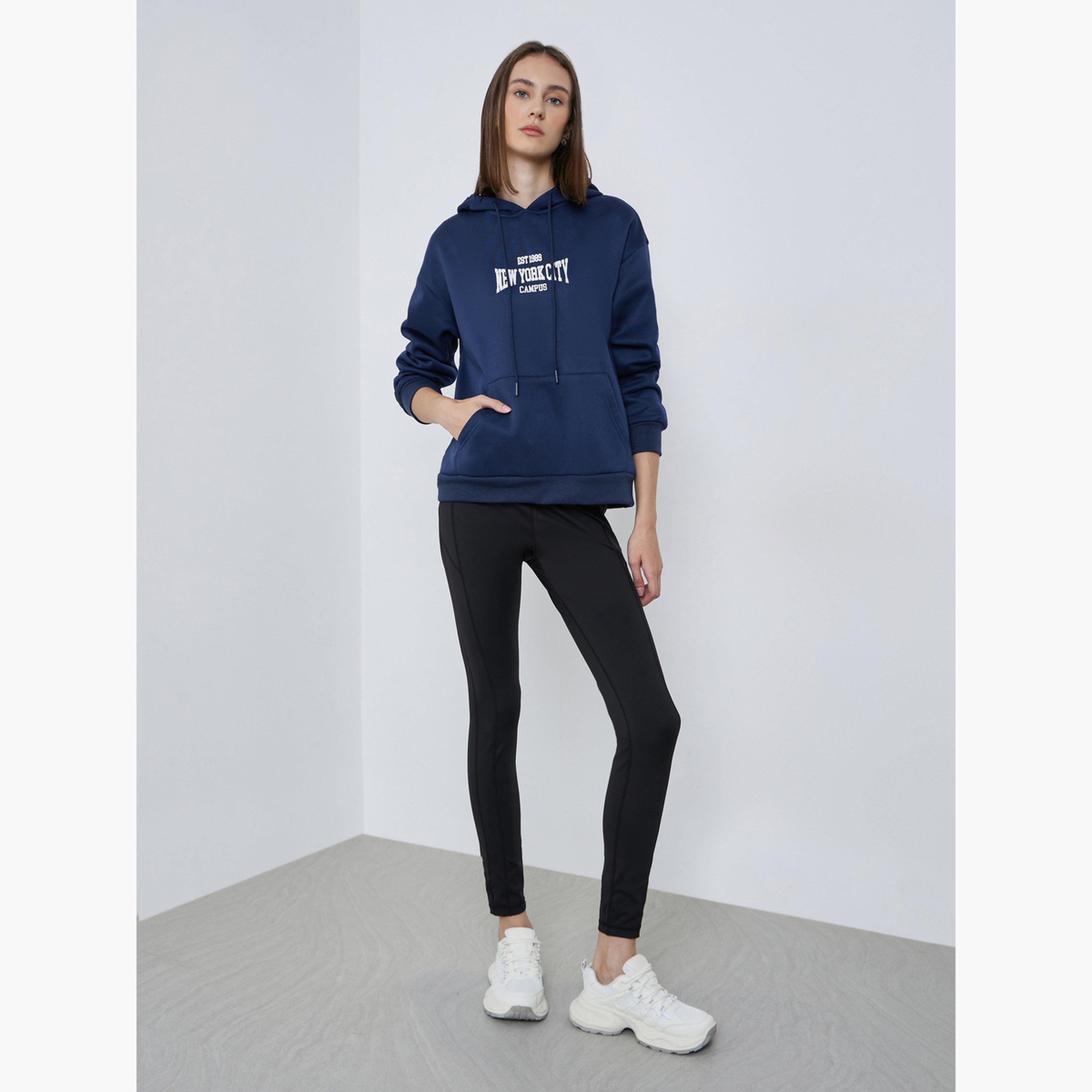 Styli New York City Print Hooded Neck Long Sleeves Women's Hoodie-women-clothing-hoodiesandsweatshirts-hoodies-image-2