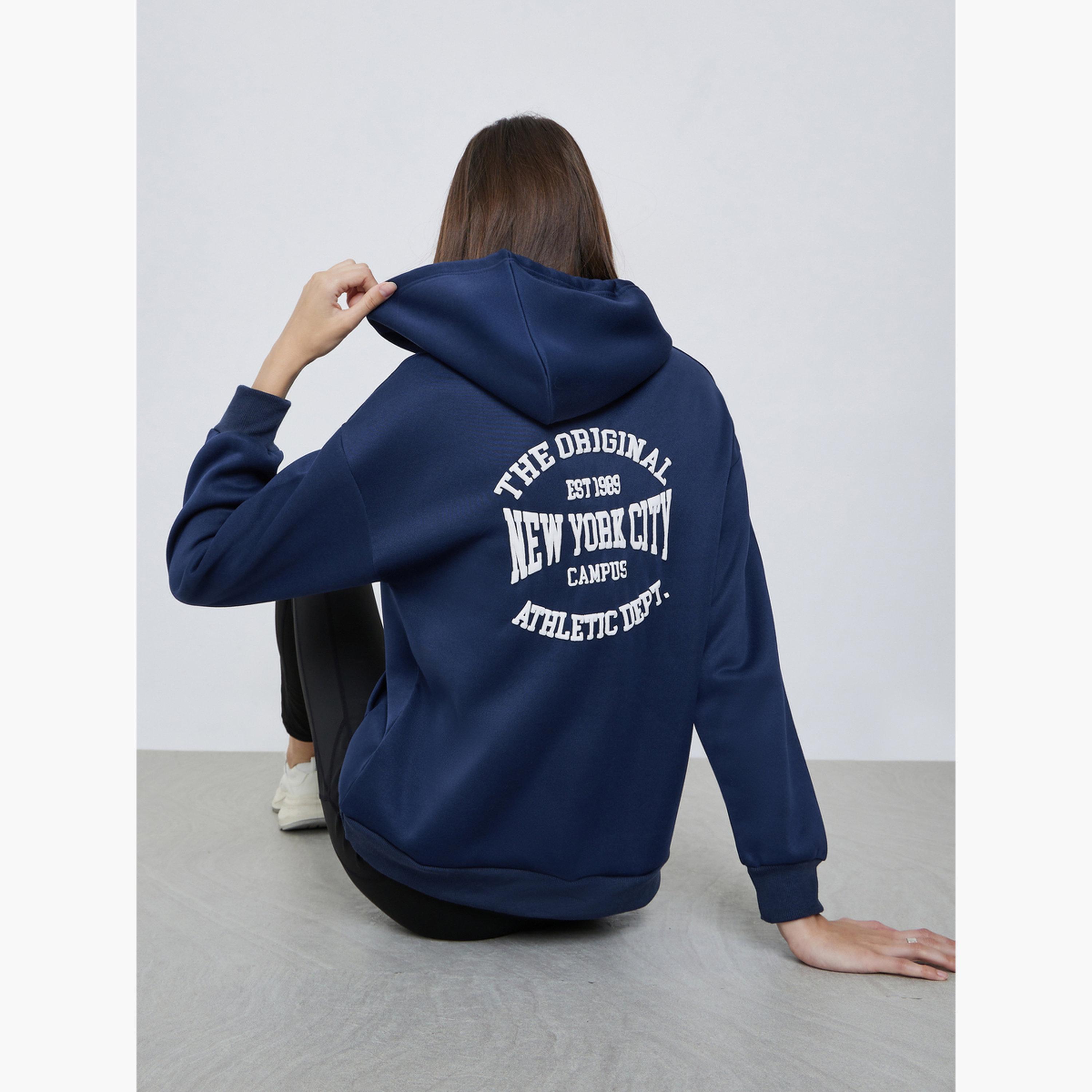 Styli New York City Print Hooded Neck Long Sleeves Women's Hoodie-women-clothing-hoodiesandsweatshirts-hoodies-image-3