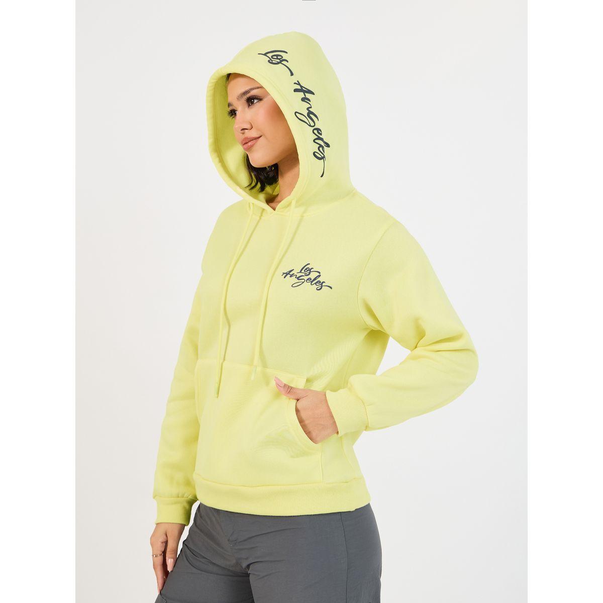 Styli Elevate LA Print Regular Fit Hoodie with Front Pocket-women-winterwear-hoodiesandsweatshirts-hoodies-image-1
