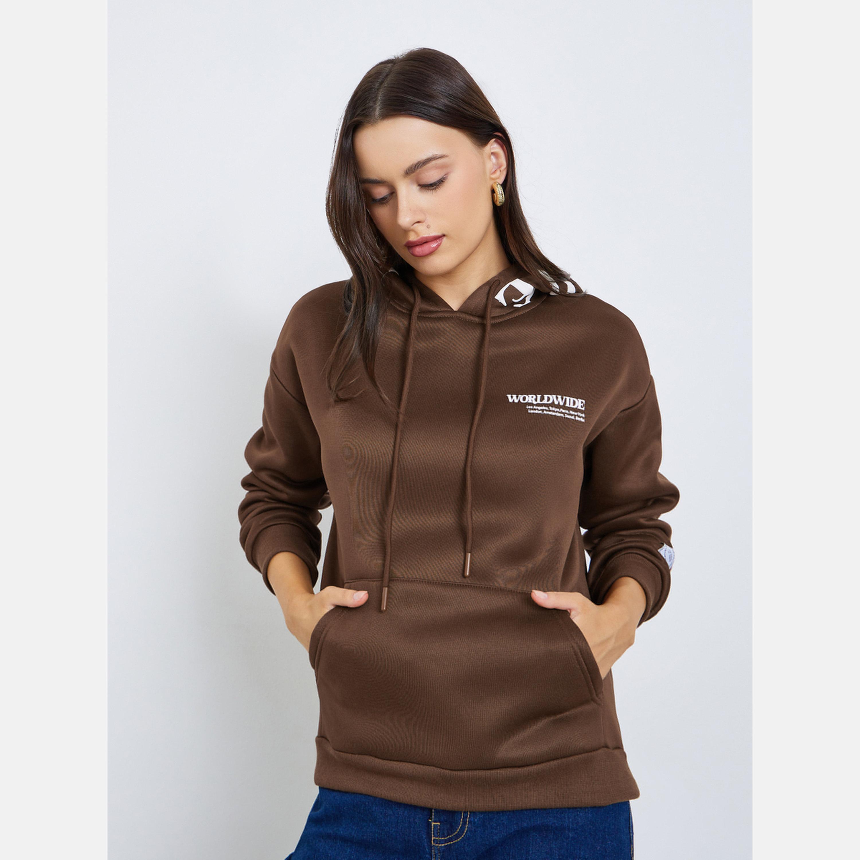 ستايلي - هودي نسائي طويل الأكمام برقبة وغطاء للرأس مطبوع عالميًا-women-clothing-hoodiesandsweatshirts-sweatshirts-image-1