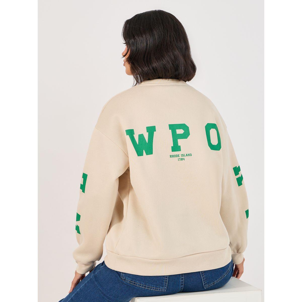 Styli Elevate Regular Fit New Port Slogan Print Sweatshirt-women-winterwear-hoodiesandsweatshirts-sweatshirts-image-1