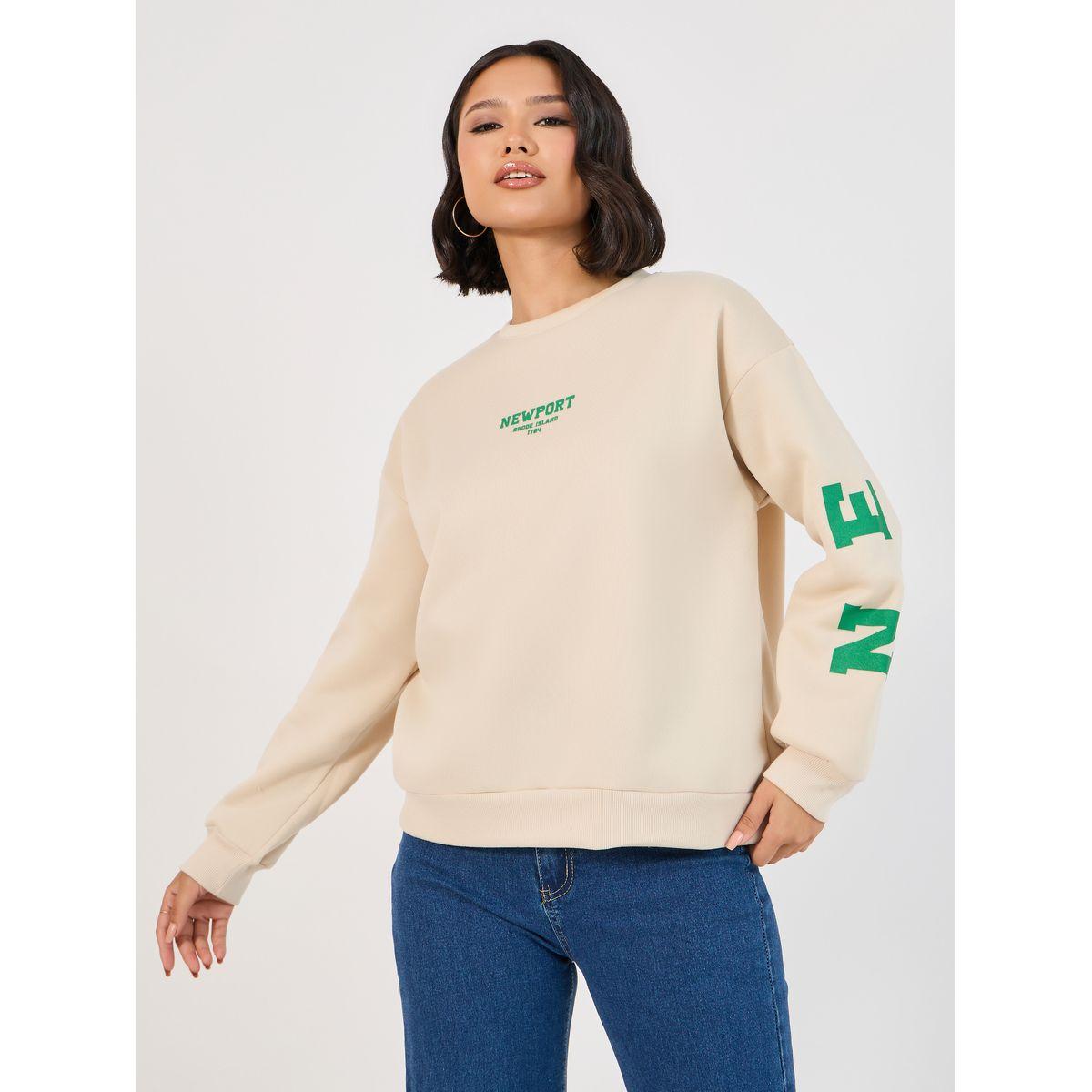Styli Elevate Regular Fit New Port Slogan Print Sweatshirt-women-winterwear-hoodiesandsweatshirts-sweatshirts-image-3