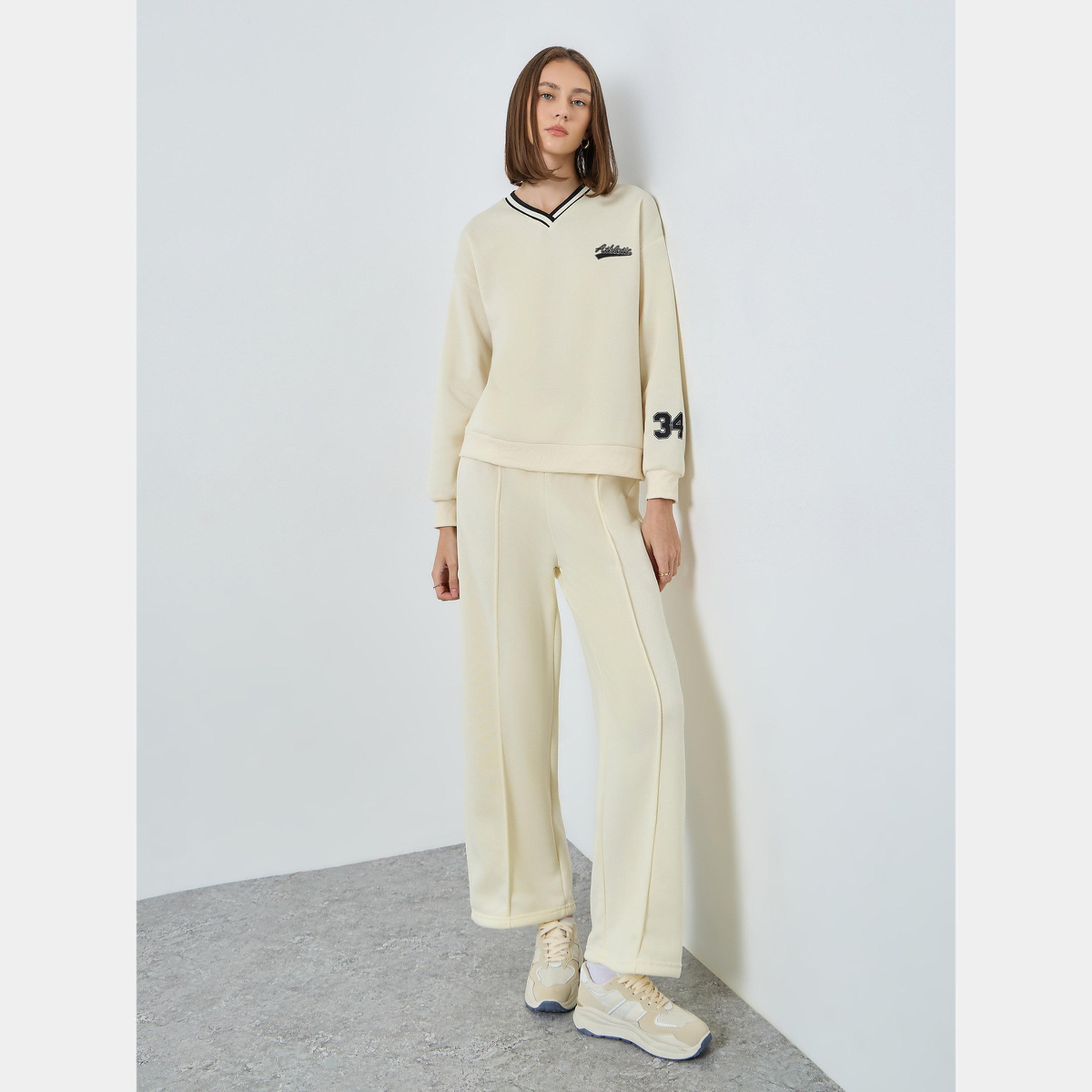 Styli Women Off White Varsity Sweatshirt-women-winterwear-hoodiesandsweatshirts-sweatshirts-image-2