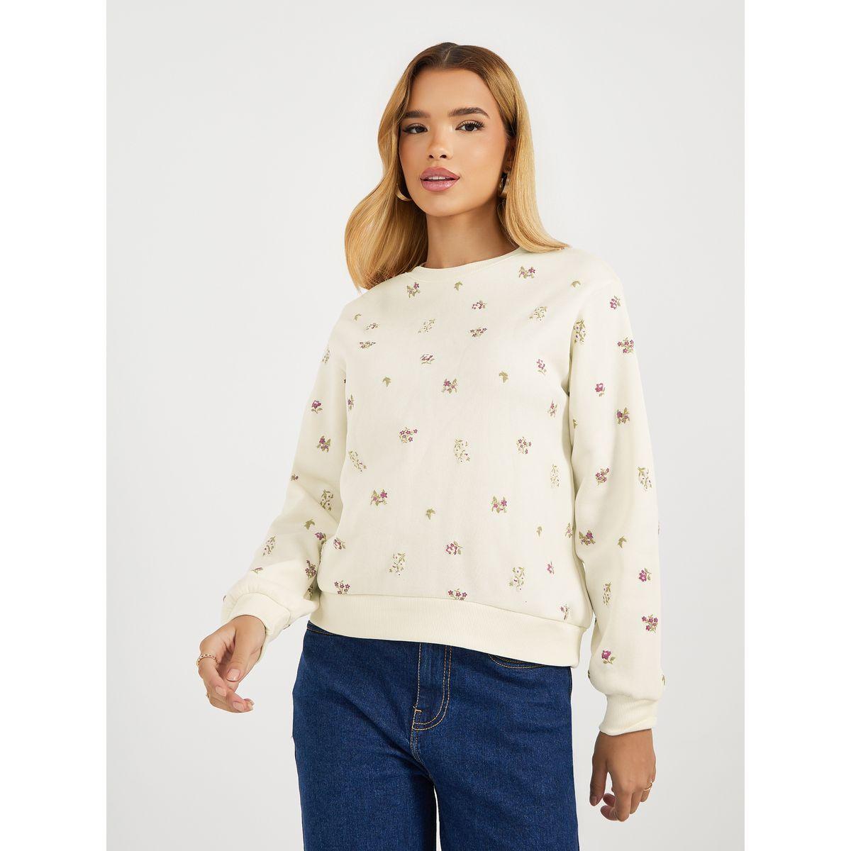 Styli Elevate Floral Print Regular Fit Sweatshirt-women-clothing-hoodiesandsweatshirts-sweatshirts-image-1
