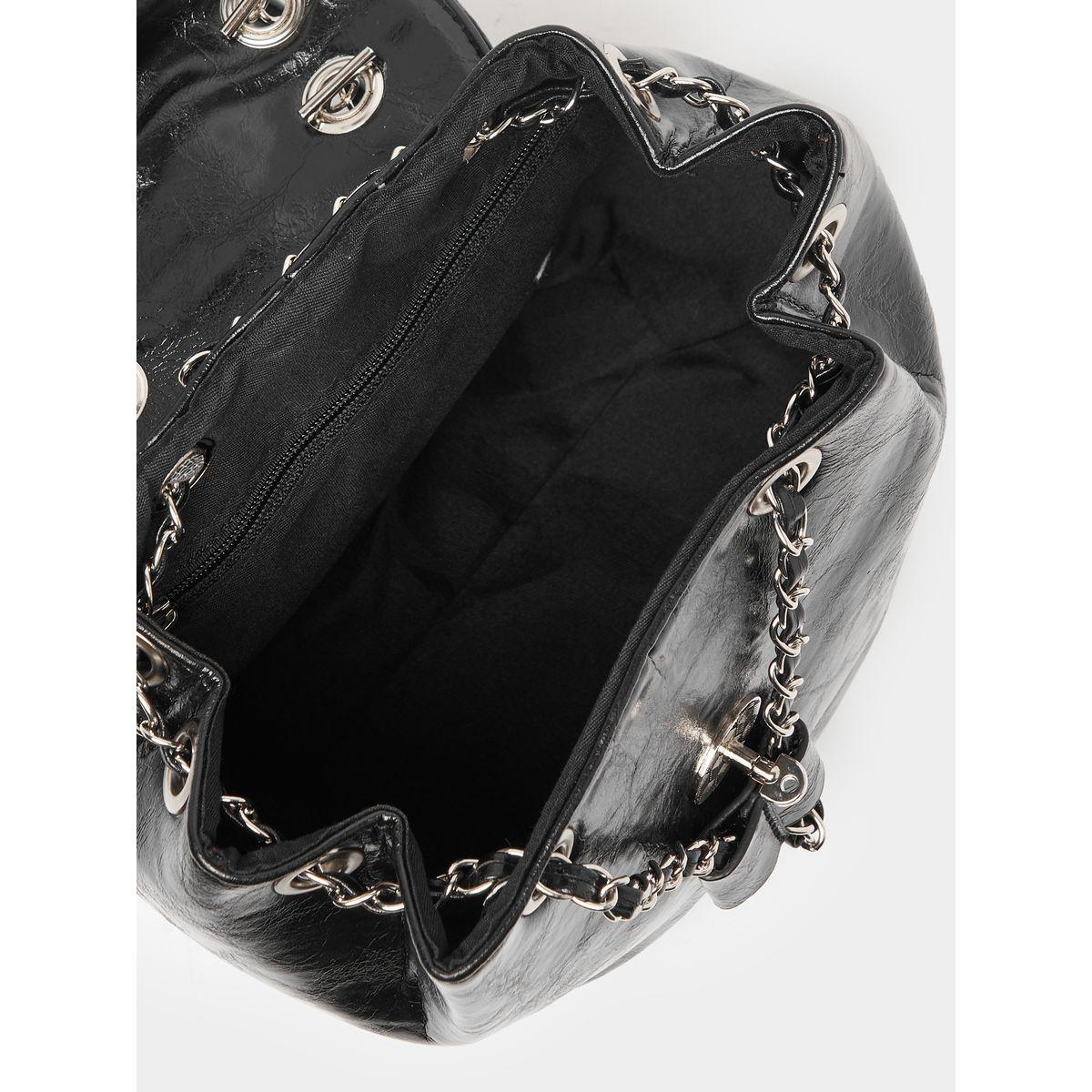 Styli Chain Accent Flap Backpack-women-bagsandwallets-backpacks-image-12