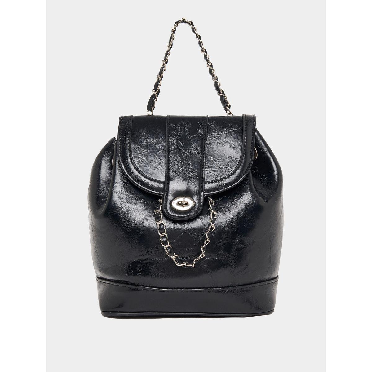 Styli Chain Accent Flap Backpack-women-bagsandwallets-backpacks-image-2