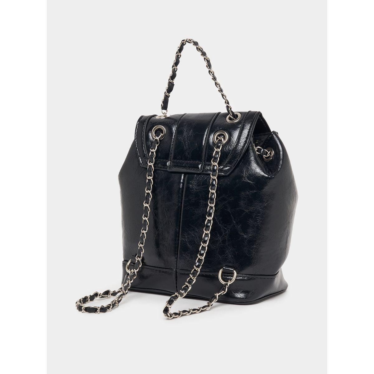 Styli Chain Accent Flap Backpack-women-bagsandwallets-backpacks-image-3